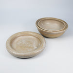Load image into Gallery viewer, Natural matt pottery dog food bowl and matching dog water bowl
