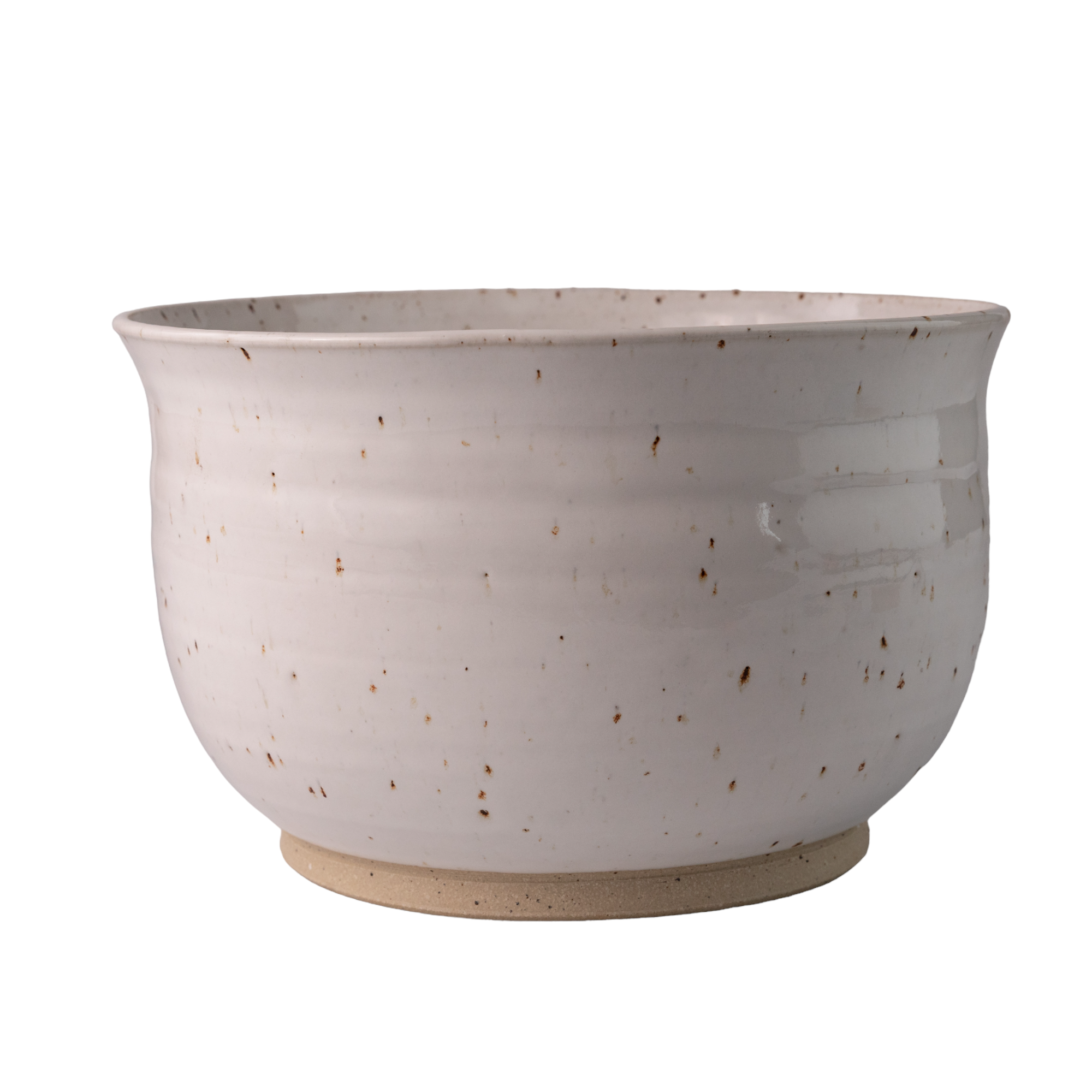 Large flecked bowl with lip