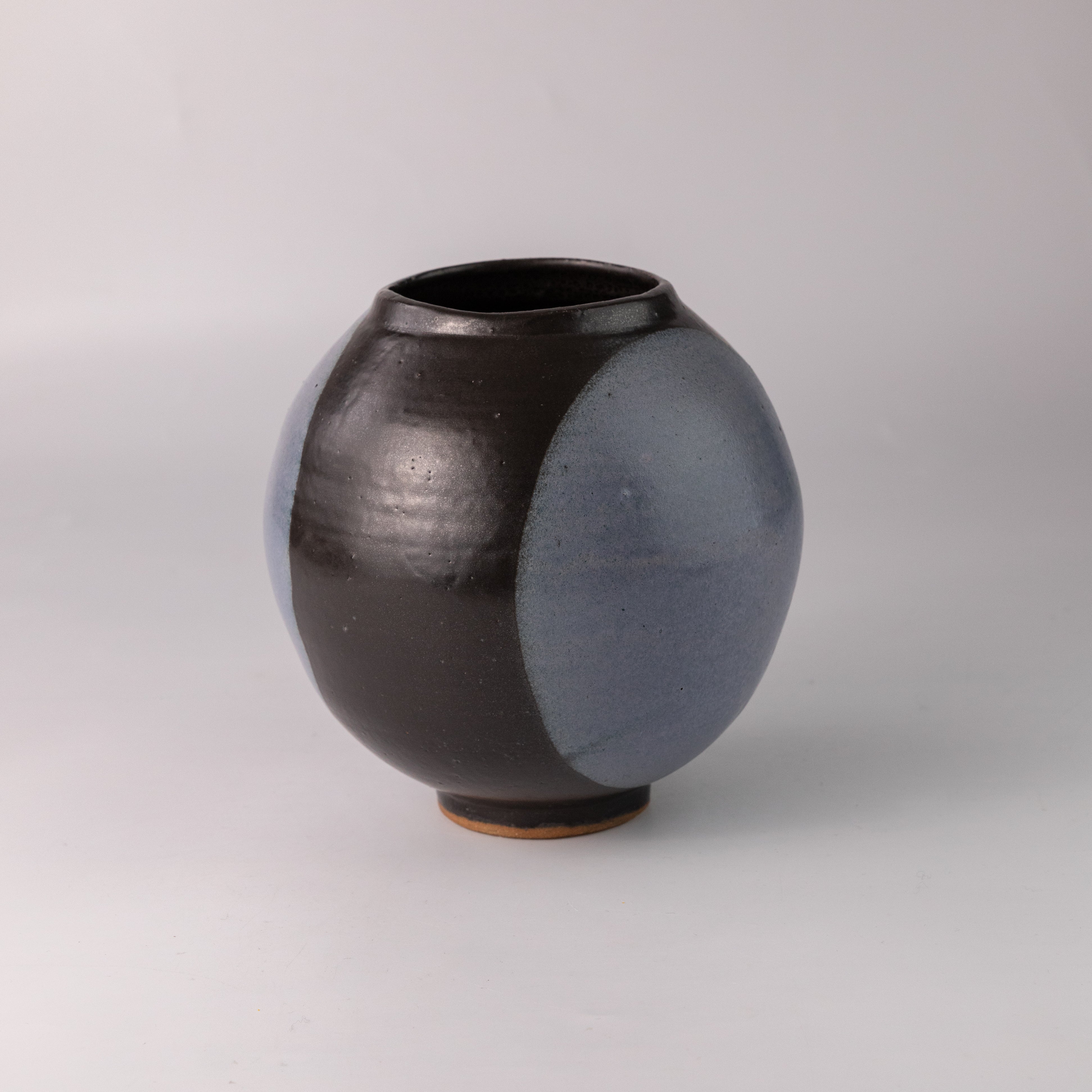 Black and Blue Moon Jar