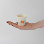 Load image into Gallery viewer, Porcelain Cup with Spot Detail
