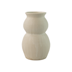 Load image into Gallery viewer, Cream Etched Open Neck Vase
