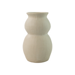 Load image into Gallery viewer, Cream Etched Open Neck Vase
