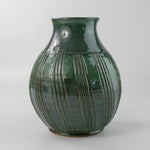 Load image into Gallery viewer, Curved Green Vase
