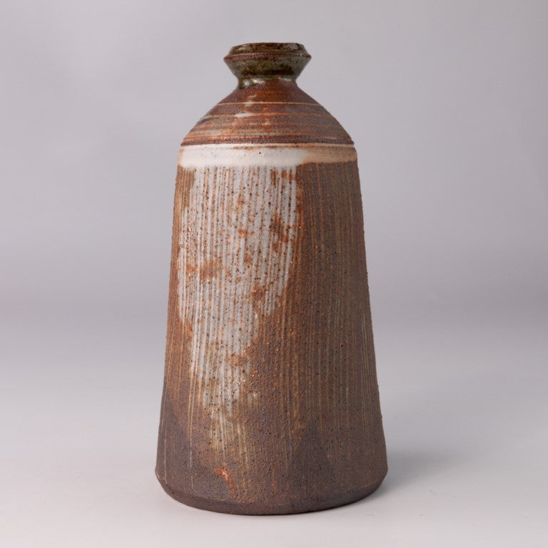 Shinzo and Ash Glaze Reduction Fired Vase