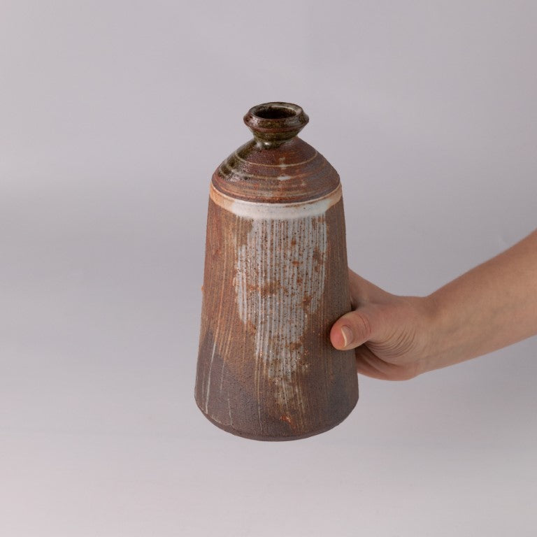 Shinzo and Ash Glaze Reduction Fired Vase