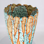 Load image into Gallery viewer, Flared Planter with Dry Blue Glaze
