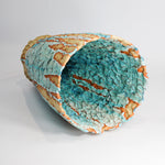 Load image into Gallery viewer, Flared Planter with Dry Blue Glaze
