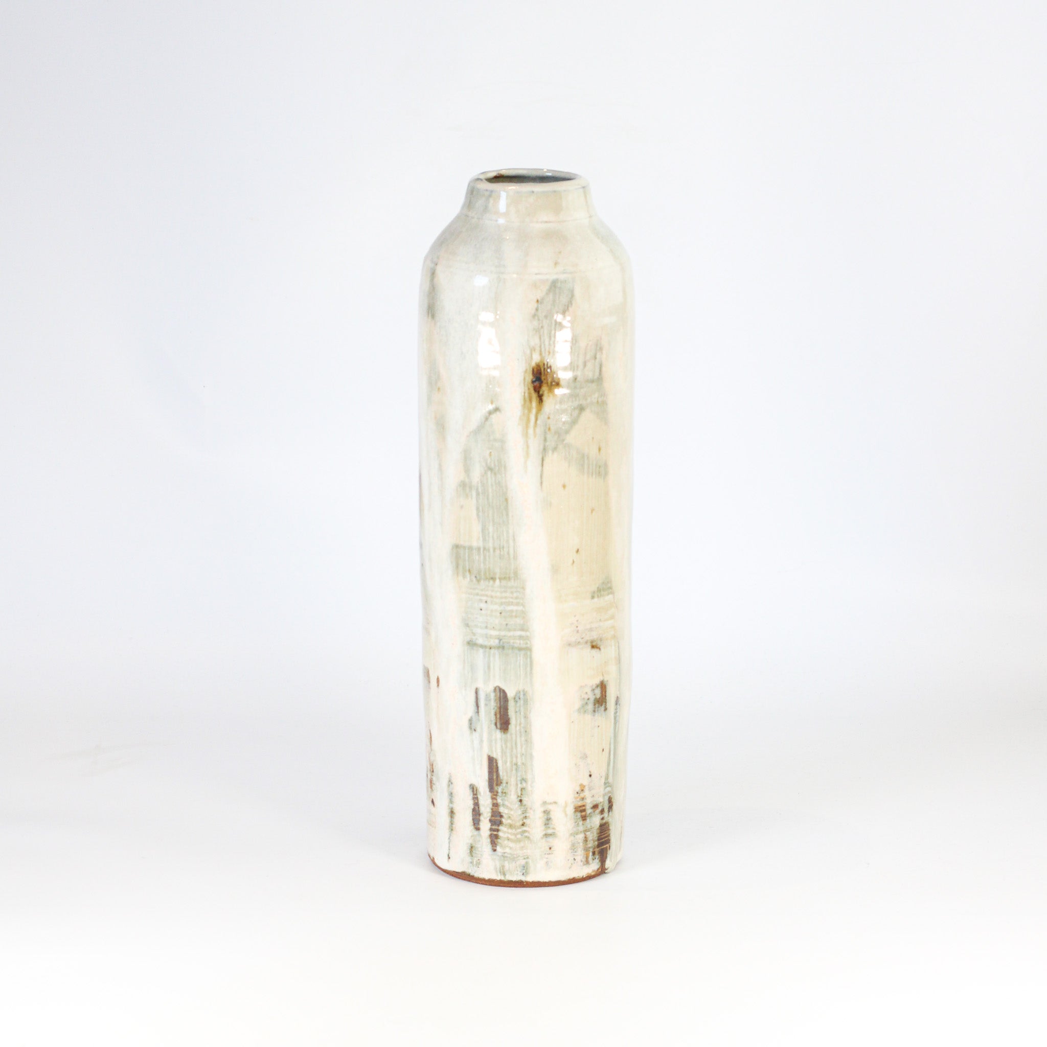 Tall Titanium White Oxide Vase