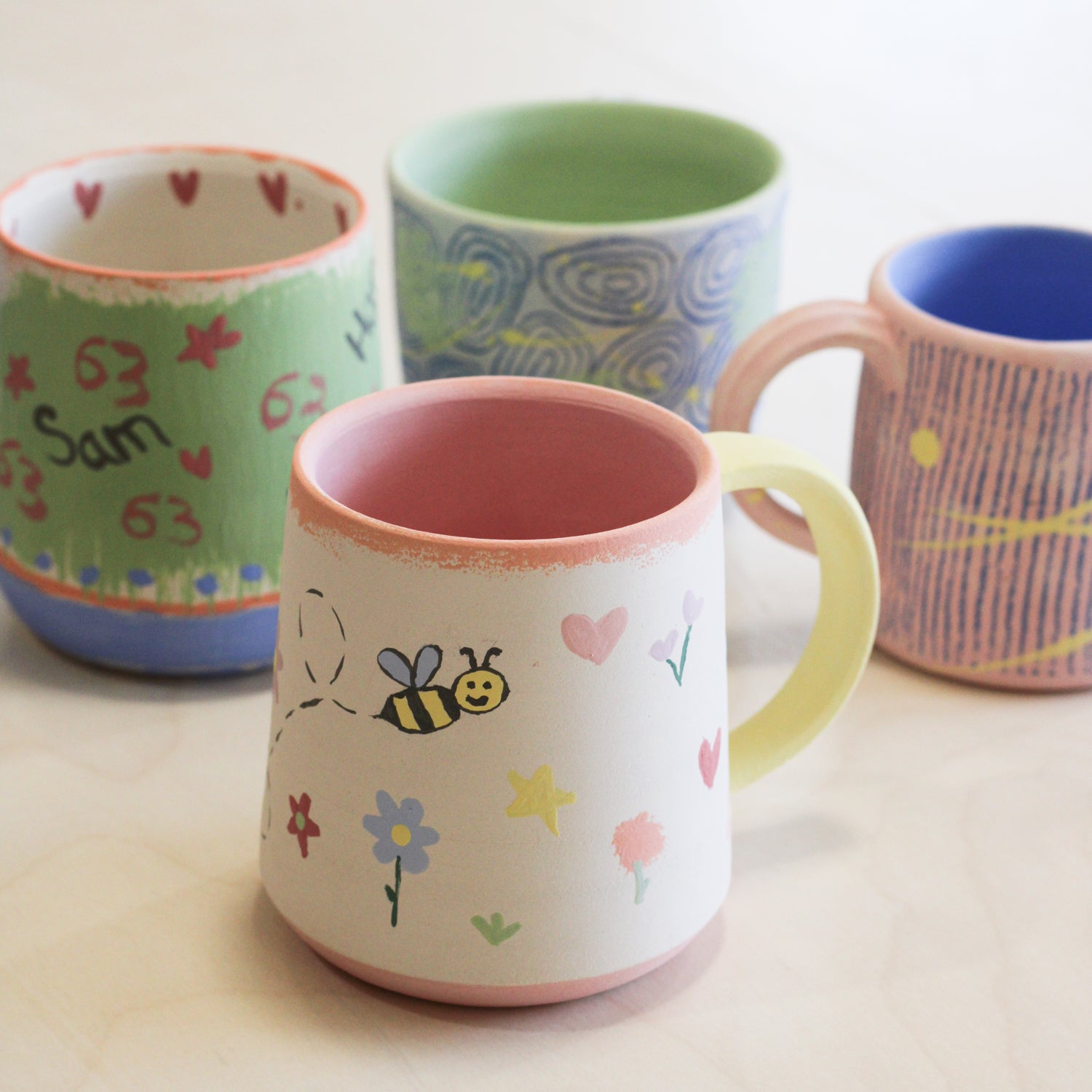 Porcelain mugs outlet to decorate