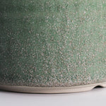 Load image into Gallery viewer, Green and White Beaded Urn
