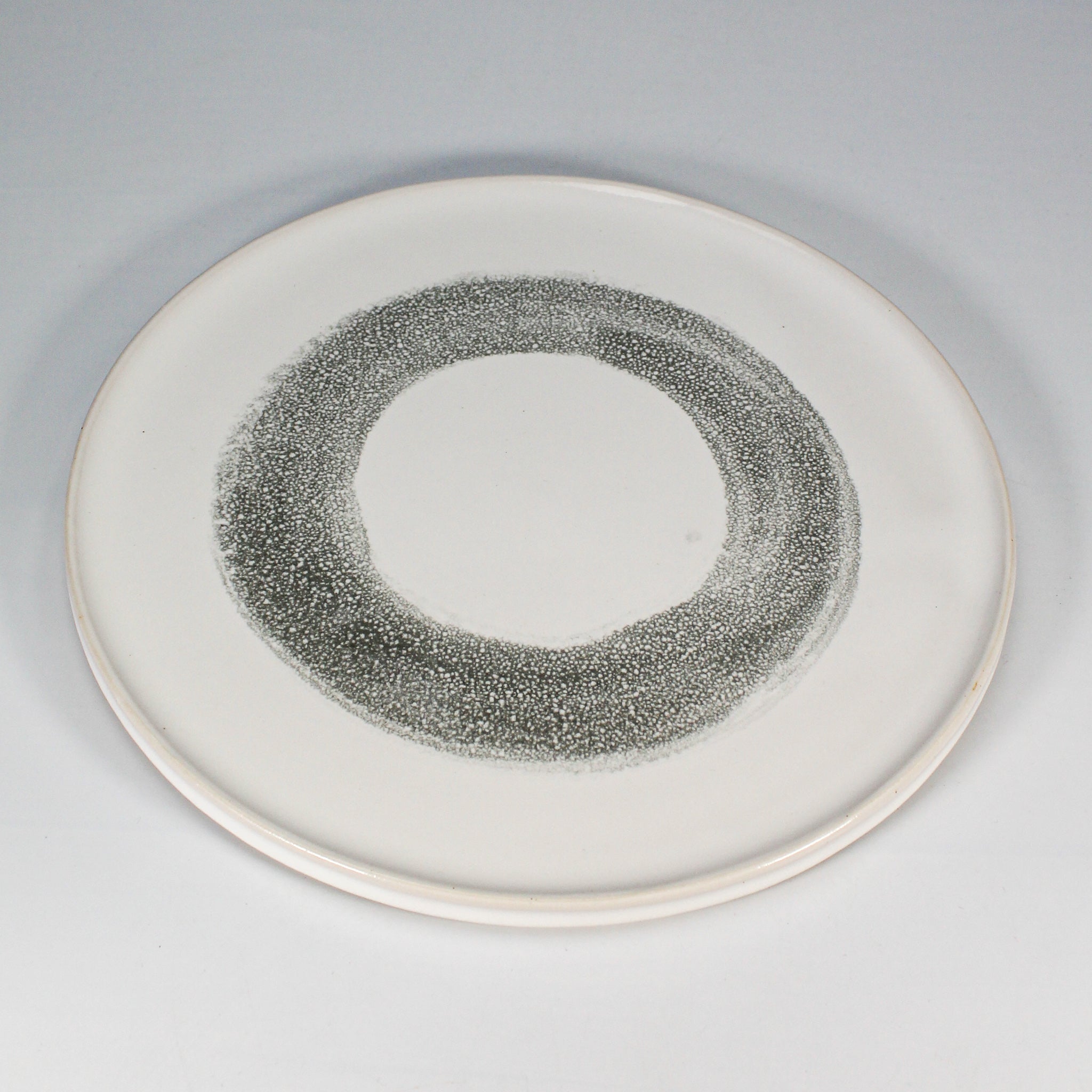 Large grey and white platter