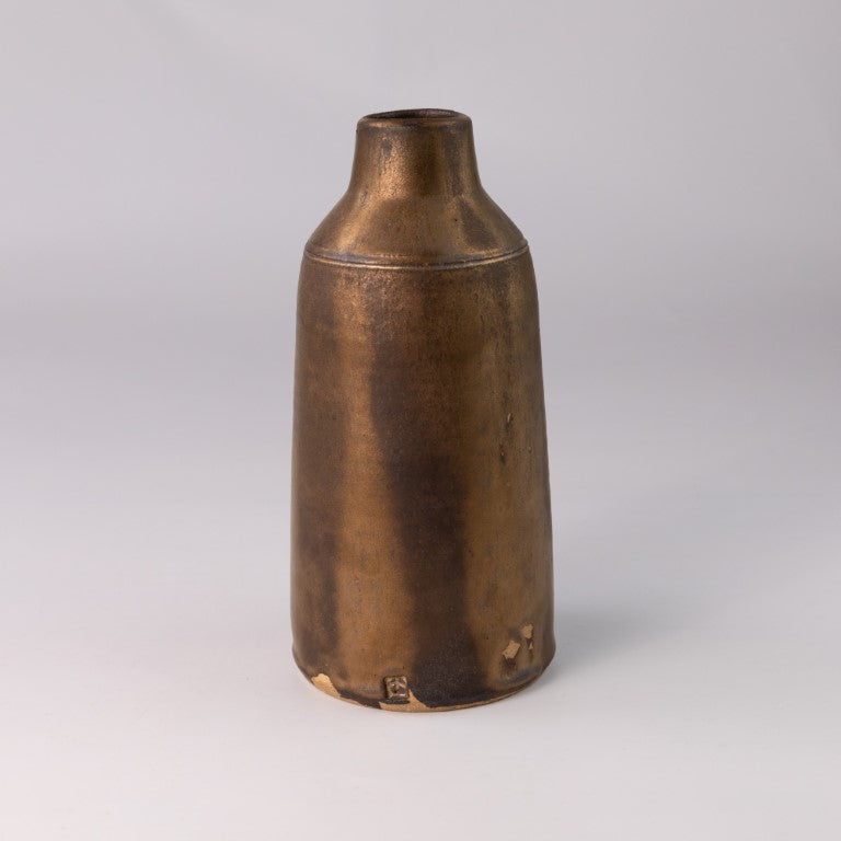 Gold Brushed Brown Vase
