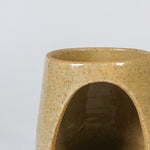 Load image into Gallery viewer, Close up of speckled taupe glaze on handmade pottery wax melt burner 
