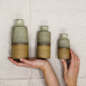 Trio of natural vases